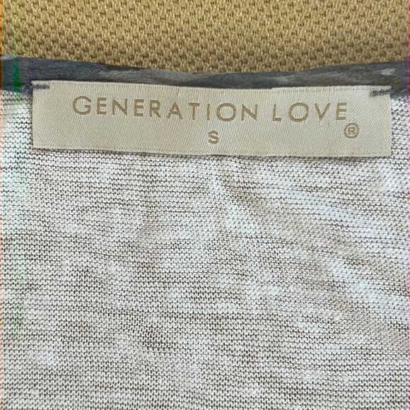 GENERATION LOVE Linen Slub Knit & Silk Overlay Long Sleeve Top - Picture 7 of 9